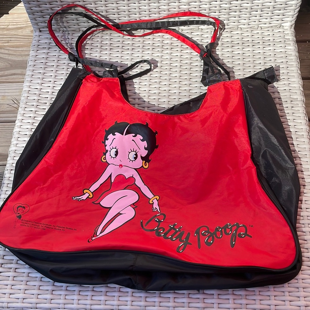 LARGE Betty Boop Black & Red Tote Bag